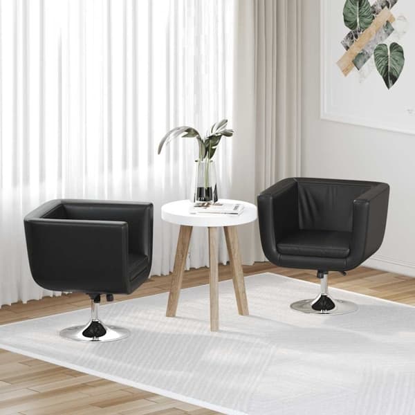 vidaXL Loungefåtölj Rom svart 2-pack Svart