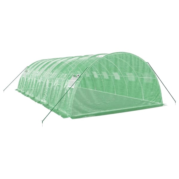 vidaXL Växthus med stålram grön 32 m² 8x4x2 m Grön