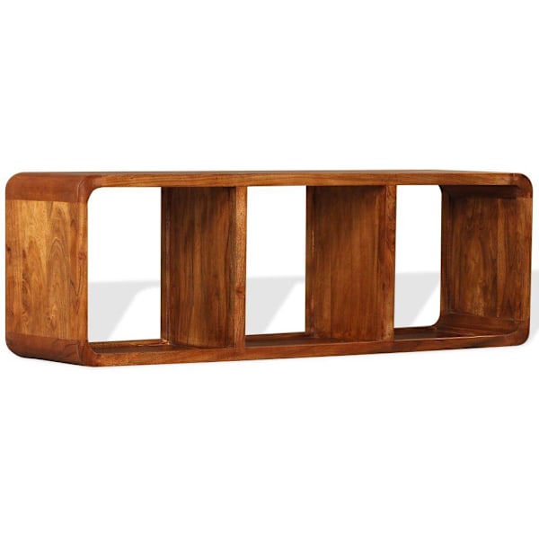 vidaXL Tv-bänk i massivt trä med honungsfinish 120x30x40 cm Brun