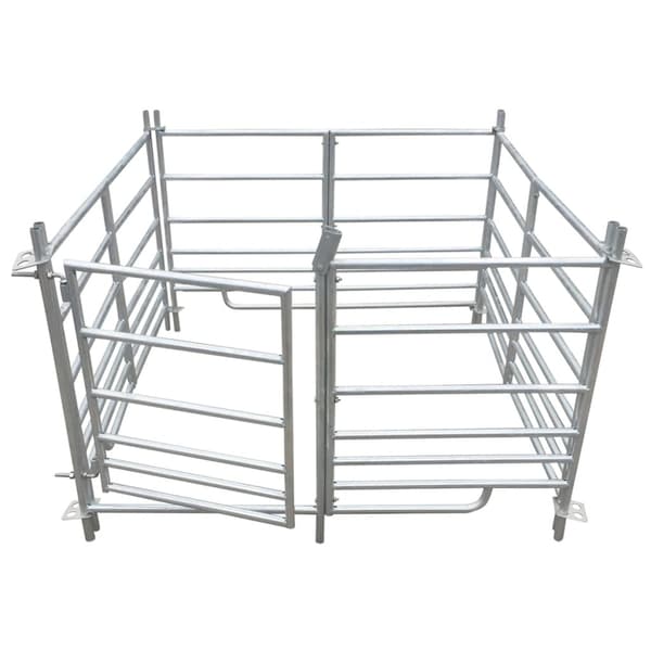 vidaXL Fårhage 4 paneler galvaniserat stål 137 x 92 cm "Silver"