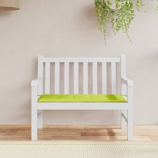 vidaXL Bänkdyna för trädgården ljusgrön 100x50x3 cm oxfordtyg Grön