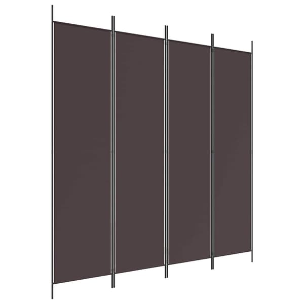 vidaXL Rumsavdelare 4 paneler brun 200x200 cm tyg Brun
