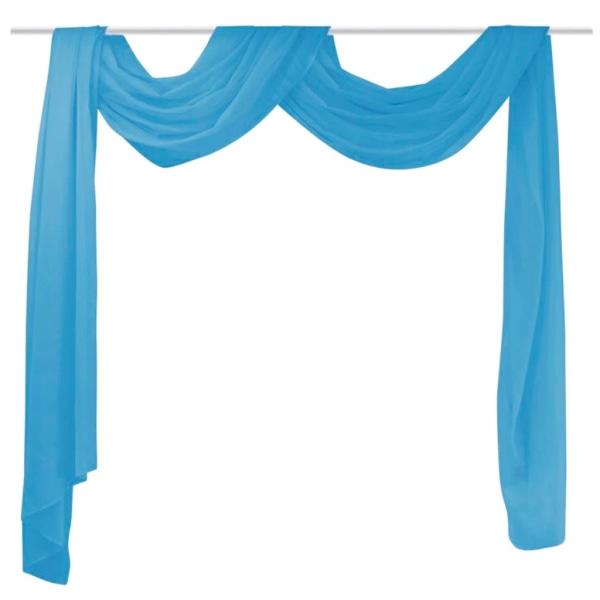 vidaXL Skir voile draperad gardin 140 x 600 cm Turkos Turkos