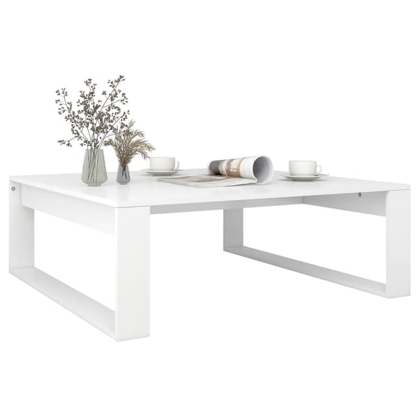 vidaXL Soffbord vit 100x100x35 cm konstruerat trä Vit