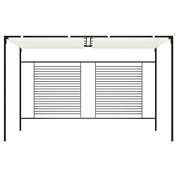 vidaXL Paviljong med infällbart tak 3x4x2,3 m gräddvit 180 g/m² Creme