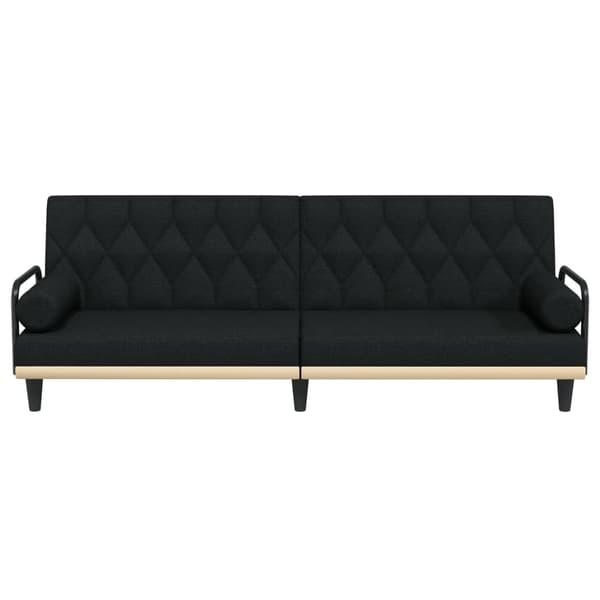 vidaXL Bäddsoffa med armstöd svart tyg art