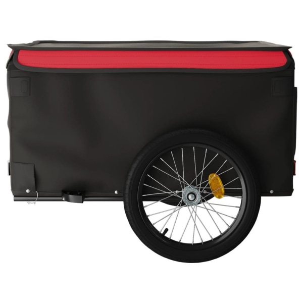 vidaXL Cykelvagn svart och röd 45 kg järn Svart