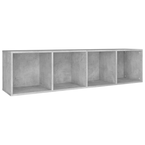 vidaXL Bokhylla/tv-bänk betonggrå 36x30x143 cm konstruerat trä grå