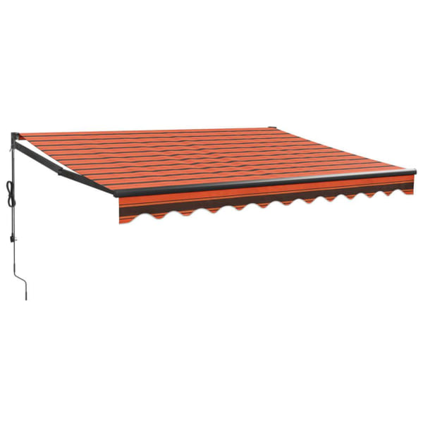 vidaXL Automatisk infällbar markis orange och brun 3x2,5 m Flerfärgsdesign