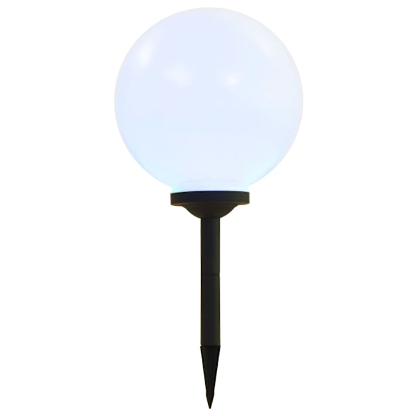 vidaXL Sollampa LED set 2 st sfäriska 30 cm RGB Vit