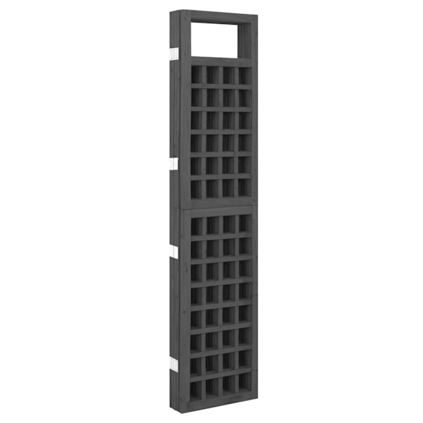 vidaXL Rumsavdelare/Spaljé 5 paneler massiv gran svart 201,5x180 cm Svart