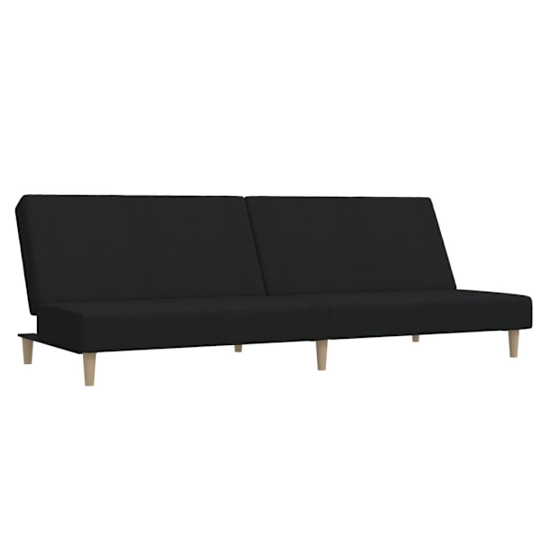 vidaXL Bäddsoffa 2-sits svart tyg Svart