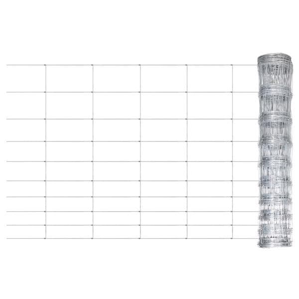 vidaXL Fårstängsel galvaniserat stål silver 50x1 m Silver