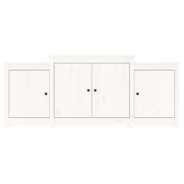 vidaXL Skänk wit 164x37x68 cm massiv furu Vit