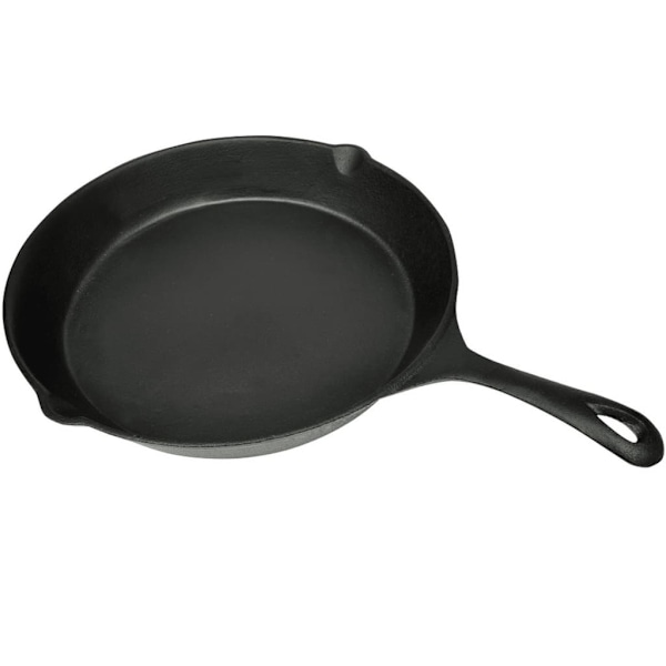 vidaXL XL BBQ Stekpanna gjutjärn rund 30 cm Svart