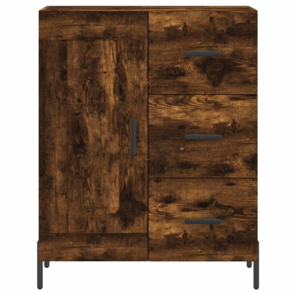 vidaXL Högskåp rökfärgad ek 69,5x34x180 cm konstruerat trä Brun