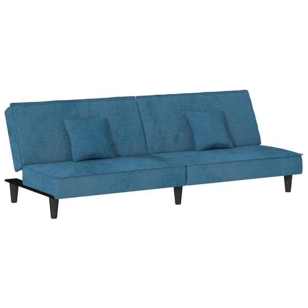 vidaXL Bäddsoffa blå sammet Blå