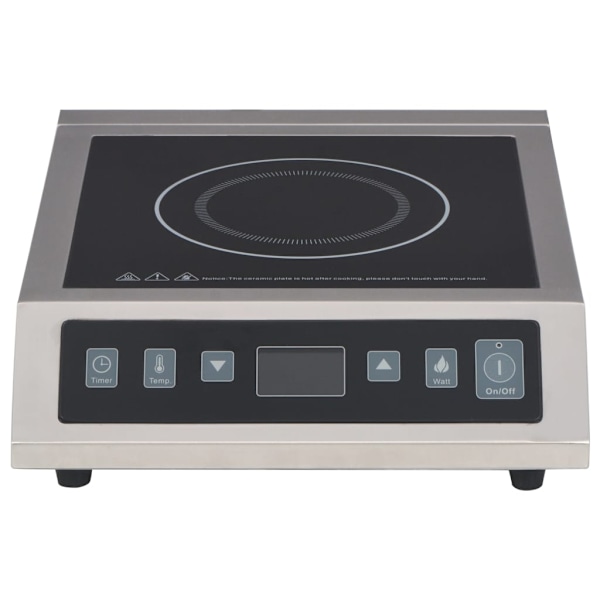 vidaXL Induktionsplatta med touch-display 3500 W Silver
