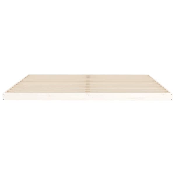 vidaXL Sängram vit 200x200 cm massiv furu Vit