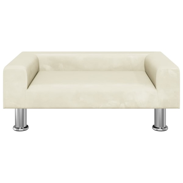vidaXL Barnsoffa gräddvit 70x45x26,5 cm sammet Kräm