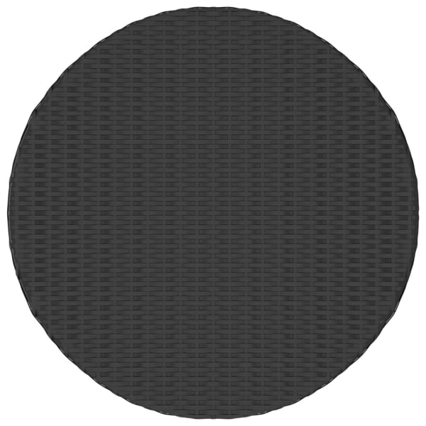 vidaXL Trädgårdsbord svart 68x68x30 cm konstrotting Svart