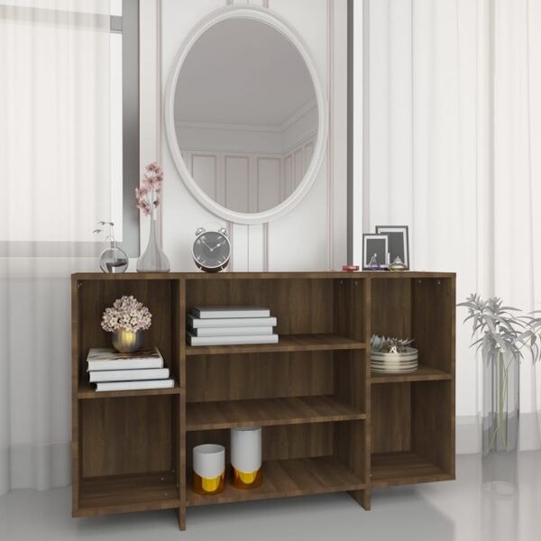 vidaXL Byrå brun ek 120x30x75 cm konstruerat trä Brun