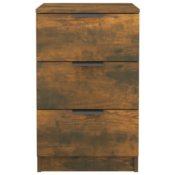 vidaXL Sängbord rökfärgad ek 40x36x65 cm Brun