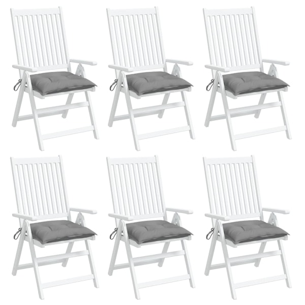 vidaXL Stolsdynor 6 st grå 50x50x7 cm oxfordtyg grå