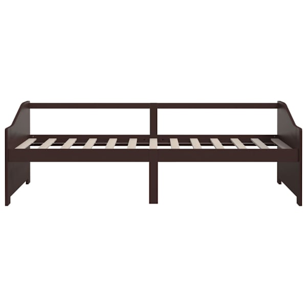 vidaXL Dagbädd 3-sits mörkbrun massiv furu 90x200 cm Brun