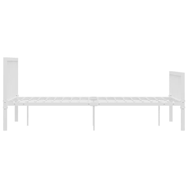 vidaXL Sängram vit metall 140x200 cm Vit