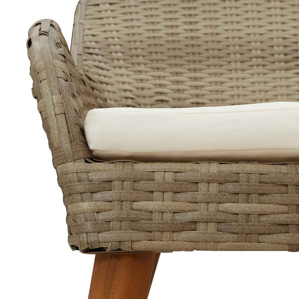 vidaXL Trädgårdsmöbelset 9 st Beige konstrotting Beige