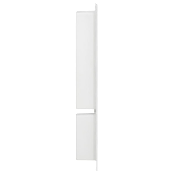 vidaXL Infälld duschhylla niche 2 hyllor matt vit 41x69x9 cm Vit