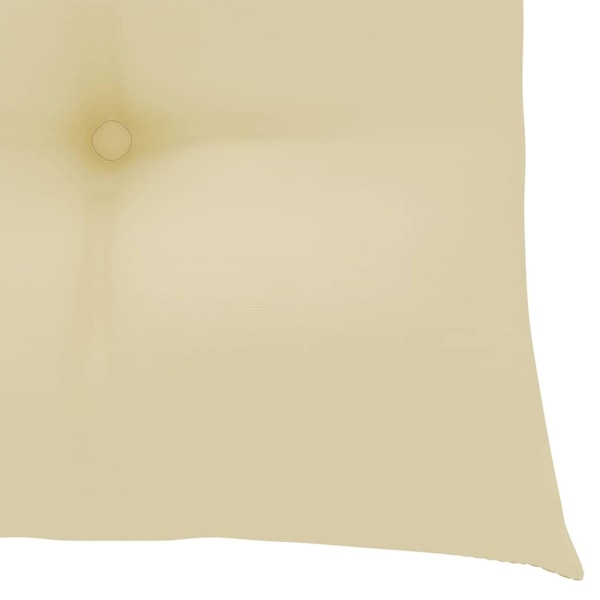 vidaXL Trädgårdsstolar 2 st med dynor massiv teak Creme