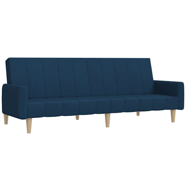 vidaXL Bäddsoffa 2-sits blå sammet Blå