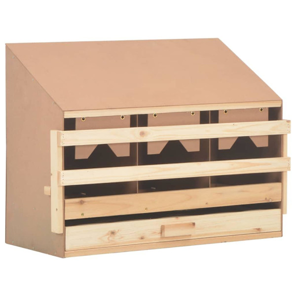 vidaXL Värprede 3 fack 72x33x54 cm massiv furu