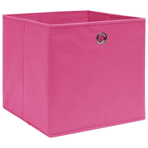 vidaXL Förvaringslådor 10 st rosa 32x32x32 cm tyg Rosa