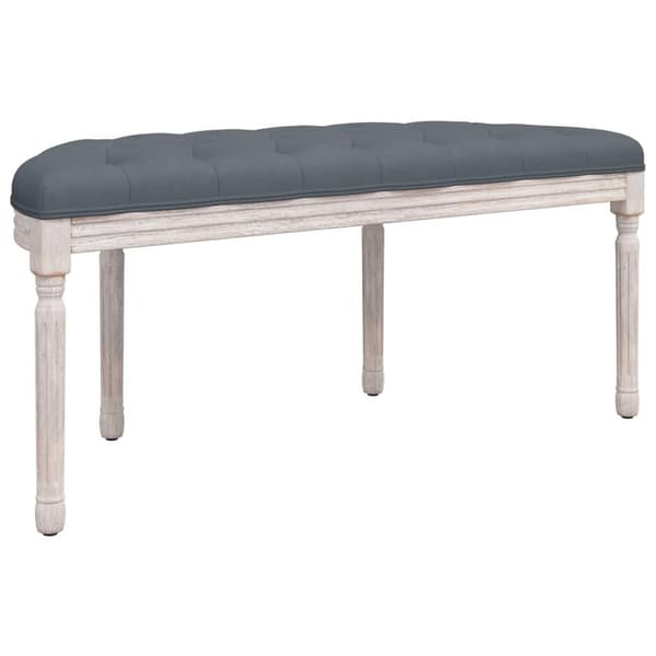 vidaXL Bänk mörkgrå 110,5x45x49 cm sammet Grå