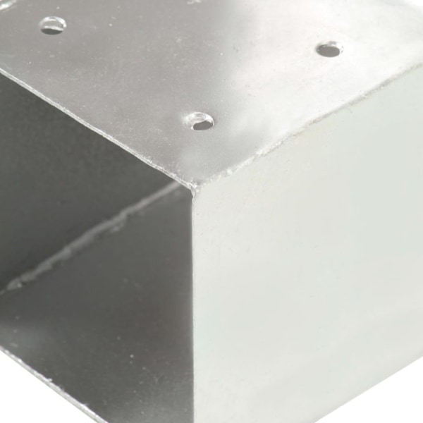 vidaXL Stolpbeslag T-form galvaniserad metall 101x101 mm Silver