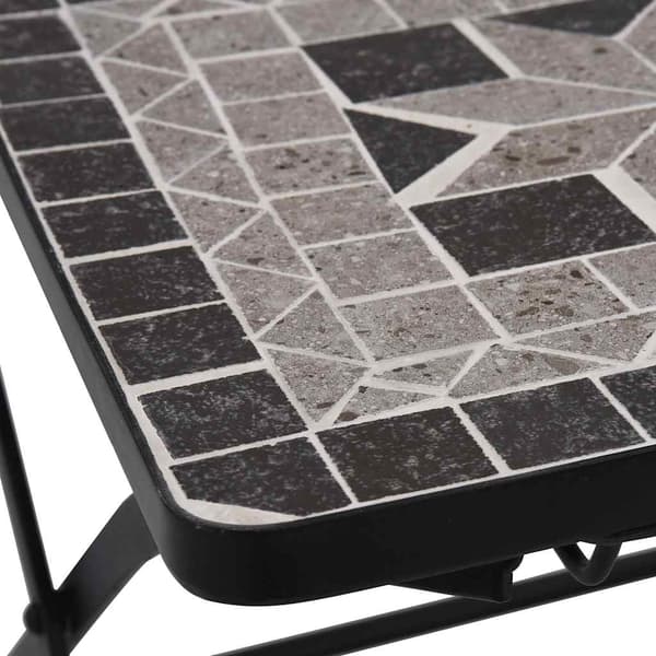 vidaXL Mosaic Hopfällbara Stolar 2 st Grå grå