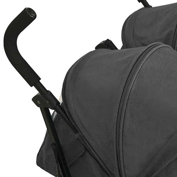 vidaXL Tvillingvagn antracit stål Antracit