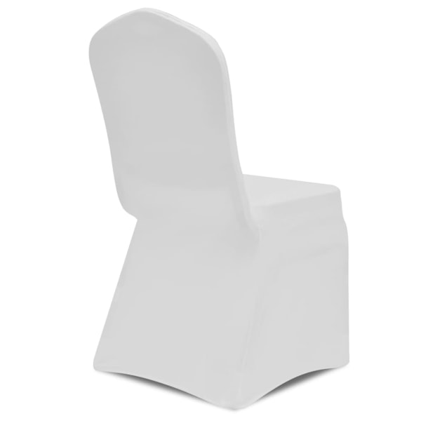 vidaXL Stolsöverdrag stretch 50 st vit Vit