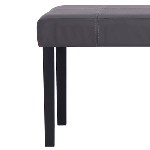 vidaXL Bänk 106 cm konstläder grå grå