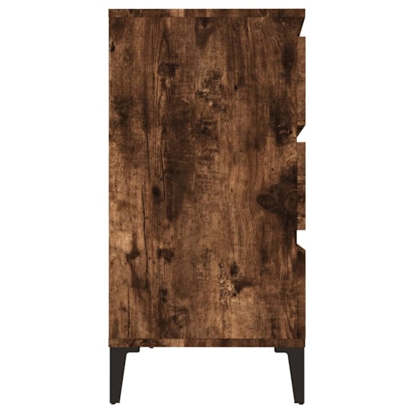 vidaXL Byrå rökfärgad ek 60x35x70 cm konstruerat trä Brun