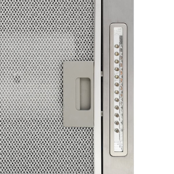 vidaXL Köksfläkt med LCD för köksö 756 m³/tim LED Silver