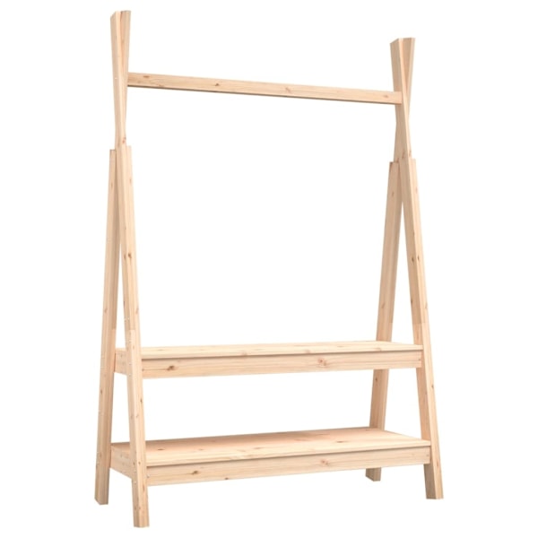 vidaXL Klädställning 100x45,5x150 cm massiv furu Brun