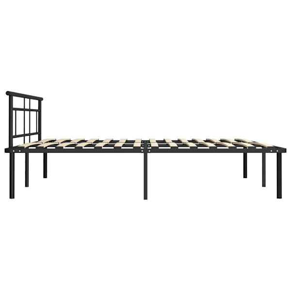 vidaXL Sängram svart metall 200x200 cm Svart