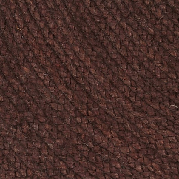 vidaXL Handgjord jutematta rund 120 cm brun Brun