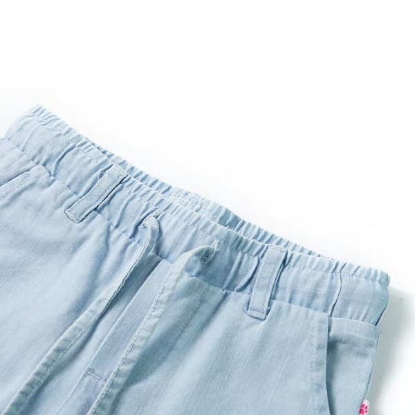 vidaXL Barnbyxor mjuk denimblå 116 Blå