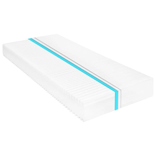 vidaXL Madrass 140x200 cm 7 zoner PU-skum 16 cm H2 H3 Vit