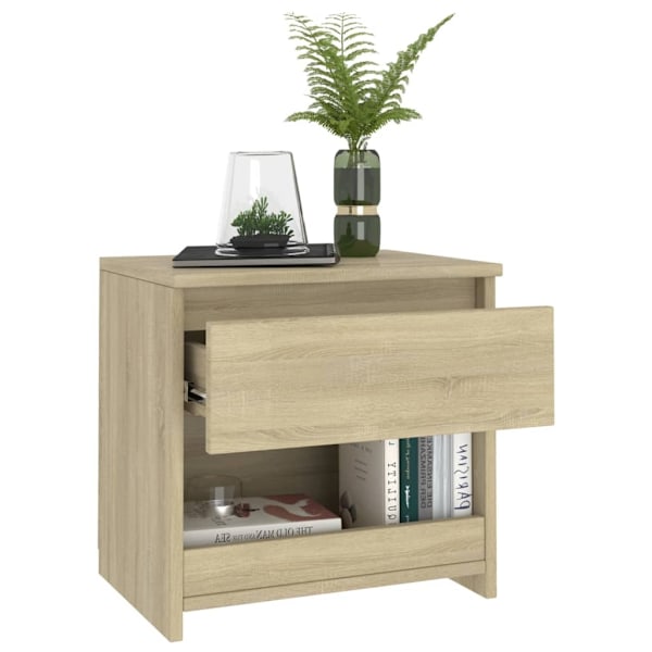 vidaXL Sängbord sonoma-ek 40x30x39 cm konstruerat trä Brun